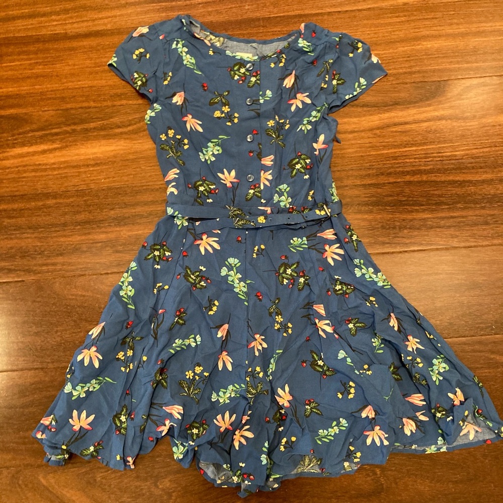NWOT Gap Kids Girls Belted Flower Dress